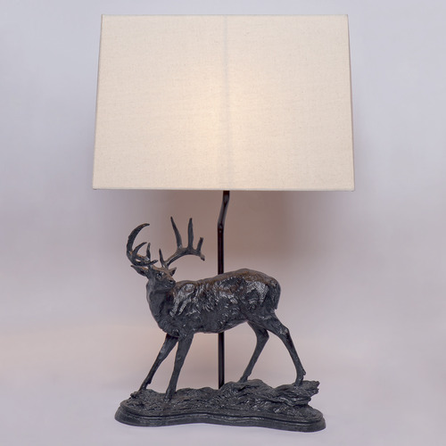 Bronze stag hot sale table lamp